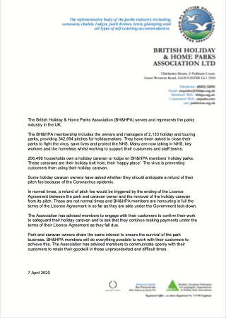 BHHPA Statement - UK Parks