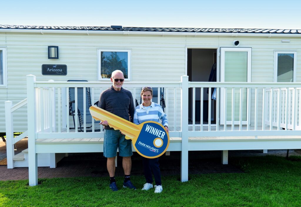 Winners of the holiday home prize in Park Holidays Competition