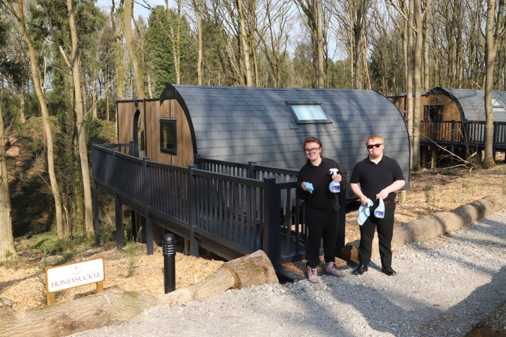 Brodie and Tom SEND students at Woodlands Holiday Park -