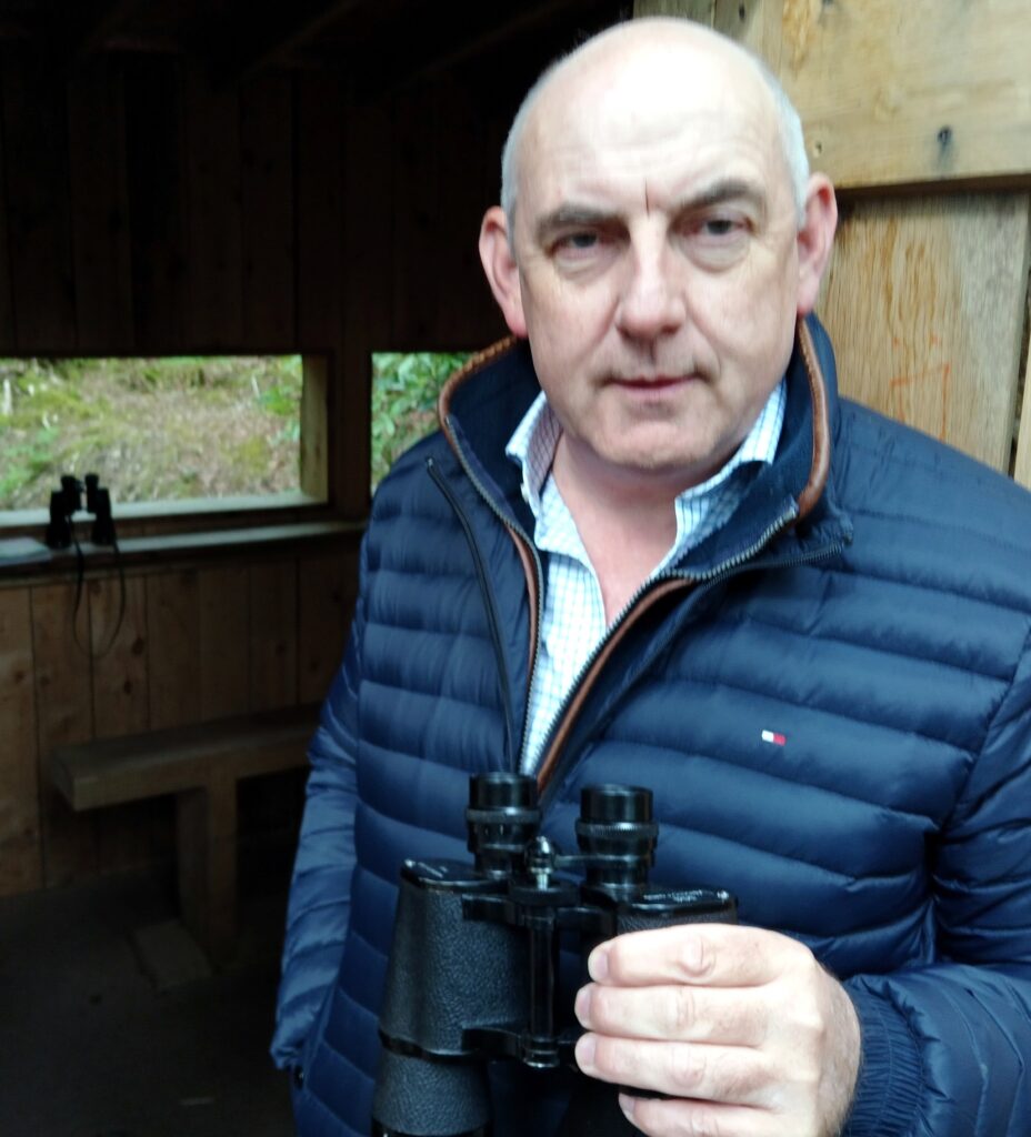 henry in parks bird hide